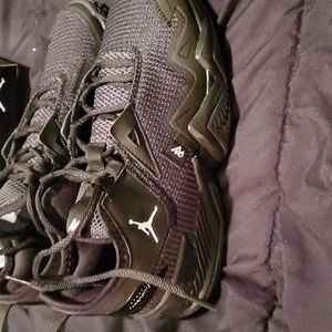 Baaically new only wore once.  All black with white Jordan jumpman.